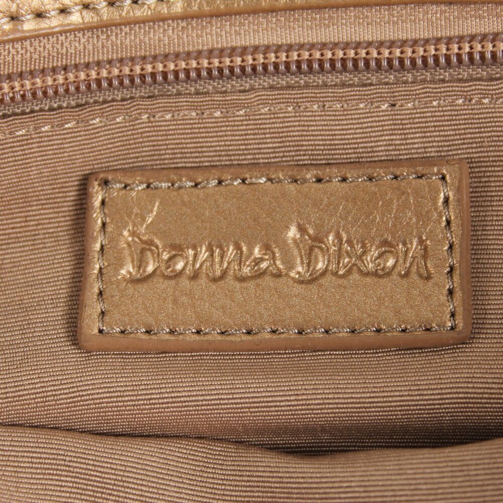 Donna Dixon Snakeskin Print Clutch with Metallic Gold Trim - Picture 6 of 8